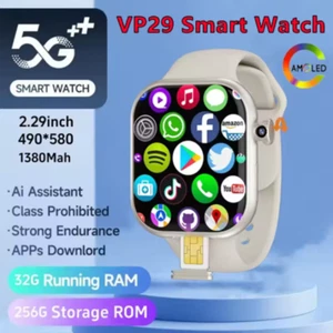Reloj inteligente VP29 5G Android, 2.29" 490×580, 32GB, SIM 4G/5G, GPS, WIFI, 8MP - Imagen 1 de 8