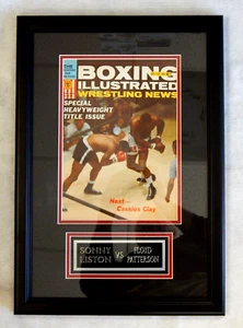 Sonny Liston Vs Floyd Patterson 1963 Boxing Illustrated Magazine - Framed 20x14 - Picture 1 of 4