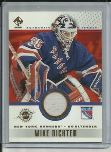 2001-02 Mike Richter Pacific Private Stock Hockey Jersey Card #69 - NYR