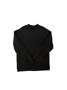 thom/krom Oversized Sweatshirt Ribbed Round Neck Black Men's Size XL - Picture 1 of 4