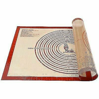 Folksy Super Kitchen FSK001 20 x 28 in Non-slip Silicone Pastry Mat - Red