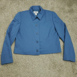 Pendleton Suit Coat Women 10 Blue 100% Virgin Wool Blazer Lined L/S EUC - Picture 1 of 15