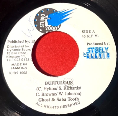 Ghost And Saba Tooth Buffulous 7" JA ORIG 1998 Studio 2000 b/w Sniper Ver VINYL - Bild 1 von 4