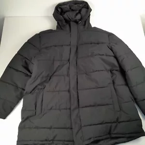 TOG 24 Jacket 6XL Black Mens Coat Hooded Padded Mid Length - Picture 1 of 9