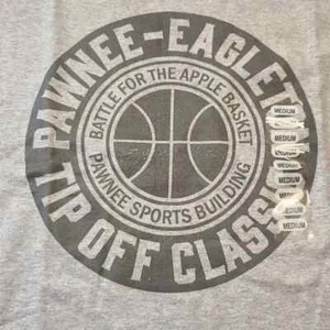 Adult Unisex T-Shirt Gray M Parks & Recreation Pawnee Eagleton Tip Off Classic - Picture 1 of 5