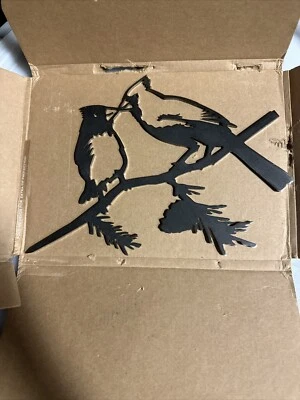  Pássaro de metal KISSING CARDINALS - Imagem 1 de 3