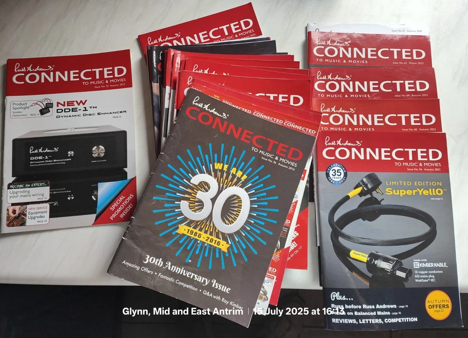 RUSS ANDREWS HI-FI CONNECTED Magazines x 23 Bundle / Job Lot - Image 1 of 1