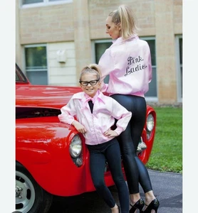 Rosa Damen Jacke und Schal Übergröße Halloween Kostüm - Bild 1 von 3