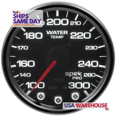 Autometer P34652, One Spek-Pro Water Temp Gauge 100-300F 2-1/16 Performance Part - Image 1 of 4