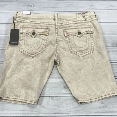 Pantalones Cortos True Religion Para Hombres 42 Abedul Rocco Solapa Grande T Denim Ajustados Nuevos con Etiquetas $159 Foto 1 de 4