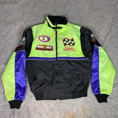 Chaqueta De Colección Team Arctic Cat Racing Para Hombre Grande Alta Thinsulate Años 90 Moto de Nieve Foto 1 de 4