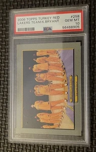 2006 Tops Turkey Red PSA 10 Kobe Bryant Los Angeles Lakers RARE POP* 23 - Picture 1 of 3