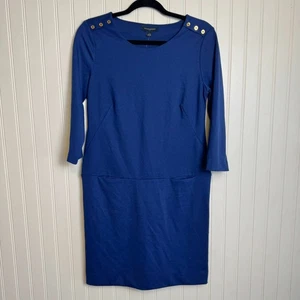 Banana Republic NWT Royal Blue 3/4 Sleeve Knit Dress Size Small G33 - Picture 1 of 6