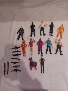 Fortnite Action Figures Bundle Lot 12 Characters Weapons Accessories Llama - Picture 1 of 12