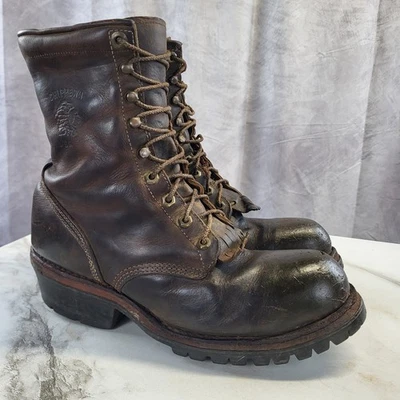 Botas Leñadoras Chippewa Puntera de Acero Para Hombre Talla 12 D Marrón Foto 1 de 4