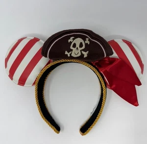 Disney Parks Fluch der Karibik Pirat Mickey Ohren Stirnband Streifen Hut - Bild 1 von 2