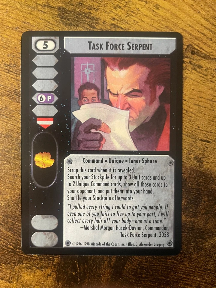 Battletech CCG TCG Card Game Rare Crusade Expansion Task Force Serpent - Image 1 of 1