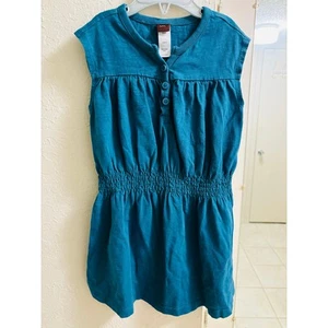 Tea Teal Dress Size 4 EUC 100% Cotton - Picture 1 of 3