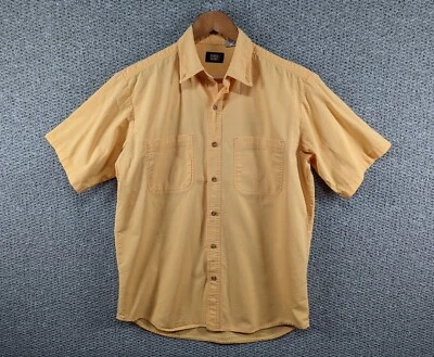 FADED GLORY De Colección Para Hombre Amarillo Doble Bolsillo Algodón Informal Botones Camisa Talla M Foto 1 de 4