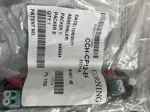 Corning CCH-CP12-E4 Panel, 6 LC Duplex 10Gig Aqua OM3/OM4 Adapters BULK ~STSI - Picture 1 of 1