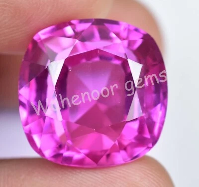 Natural Mogok Pink Ruby 30.40 Ct Cushion Certified Flawless Loose Gemstone - Image 1 of 4