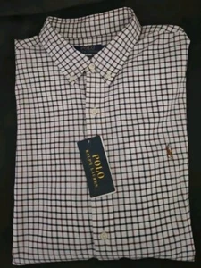 Ralph Lauren Slim Fit Mens Size XL Long Sleeve 100% Cotton Plaid Shirt - Picture 1 of 6