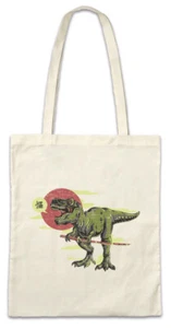 Tyrannosaurus Samurai Stofftasche Einkaufstasche Ninja Japan Rex T-Rex Warrior - Picture 1 of 1