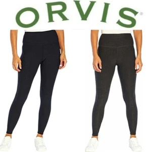 Orvis Womens Midweight High Rise Fleeced Lined Legging, Heather Charcoal XS, NEW - Picture 1 of 7