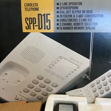 Vintage 1990 Sony SPP-D15 Cordless Telephone 2 Channel Cream New Unused in Box
