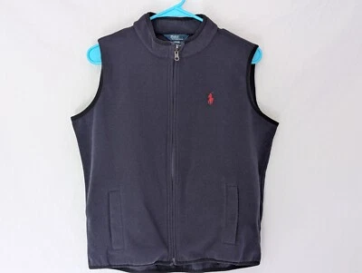 Polo Ralph Lauren Full Zip Fleece Vest Boys Size Large (14-16). Navy Blue. - Image 1 of 4