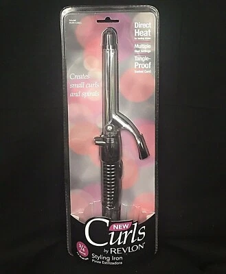 Revlon Curls Styling Iron Tangle Proof Direct Heat 3/4” Curling Iron High / Low - Image 1 of 4