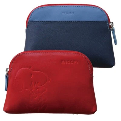 Peanuts Snoopy mywalit Pequeño Monedero con Cremallera Monedero Cuero Real Nuevo Foto 1 de 4
