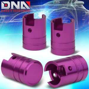 4PCS 17MM PISTON PURPLE ALUMINUM TIRE RIM AIR PORT DUST COVER VALVE STEM CAPS - Picture 1 of 5