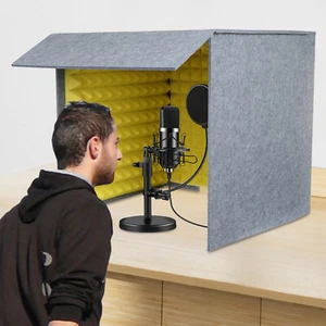 Cubierta insonorizada de escritorio cabina de grabación vocal protector absorbente de sonido vocal - Imagen 1 de 21