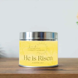 He Is Risen - Duftkerze Osterlilie in der Dose - Bild 1 von 2