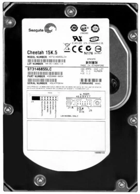 Hard Drive Seagate Cheetah ST3146855LC 146GB 15000U/Min 16MB SCSI 80-PIN 3.5'' - Image 1 of 3