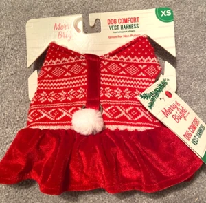(Neu mit Etikett) Merry & Bright DOG COMFORT Weste Harness WEIHNACHTEN Kleid Größe XS kostenloser Versand - Bild 1 von 9