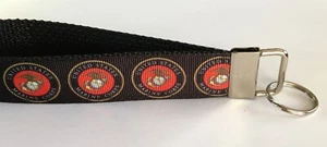 Key Fob Chain Holder Wrist Lanyard Wristlet USA Marine Corps Marine Mom - Picture 1 of 2