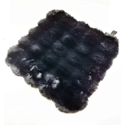 Winter Car Seat Cover Office Chair Cushion Pad Plush Warm Mat Protector Black - Image 1 of 4