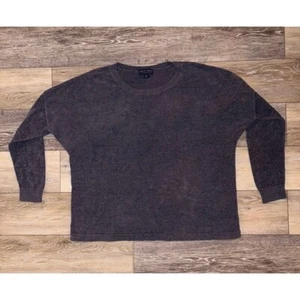 EUC Barefoot Dreams CozyChic Ultra Lite Carbon Gray Pullover Womens XL - Picture 1 of 5