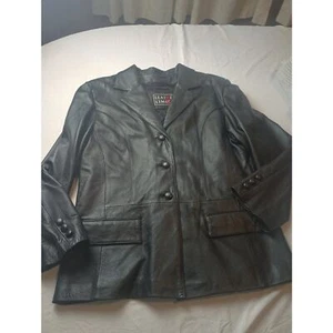 Leather Limited Women Genuine Leather Long Sleeve Jacket XL Black - Picture 1 of 7