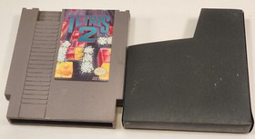 Tetris 2 Nintendo NES Game Cartridge Tested Works Authentic OEM w/ Black Case
