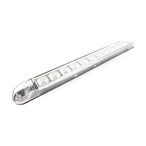 Fortpro 17" x 1-3/8" Amber Led Light Bar with 11 LEDs, Clear Lens and Chromed Re - Bild 1 von 3