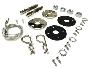 Mopar 23" Lanyards Hood Pin Kit B-Body E-Body Cuda Charger Road Runner GTX New! - Picture 1 of 3