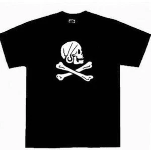 Kids Henry Avery Skull and Bones Pirate T-Shirt Black Childs Jolly Roger - Picture 1 of 1