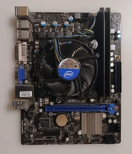 MSI LGA 1155 motherboard + Intel Core i3 3220 3.3Ghz + 8GB DDR3 RAM - Working! - Afbeelding 1 van 4