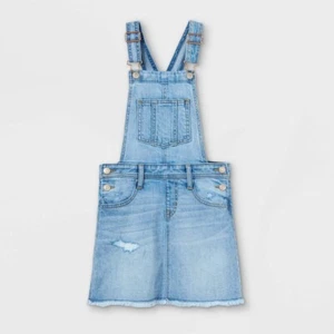 Cat & Jack Jean Skirtall Light Wash Girl's Size XS (4/5) - Picture 1 of 5