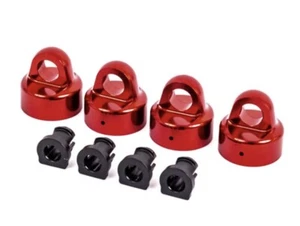 Tapones de amortiguador Traxxas 9664R aluminio GT-Maxx rojo (4) / espaciadores (4): trineo - Imagen 1 de 2
