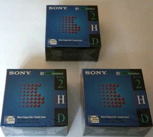 Lotto 3 scatole Sony Micro Floppy 30 dischetti totali 3,5" IBM PC 1,44 MB 2HD NUOVI sigillati - Foto 1 di 2