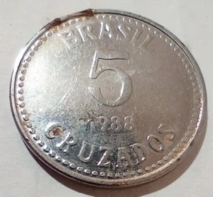 5 Cruzados 1988 Brazil Coin - Picture 1 of 2